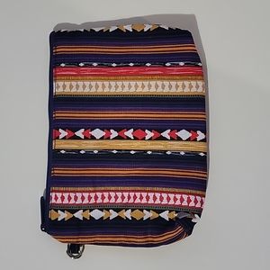 Thirty-one Mini Zipper Pouch - Purple Southwest Stripe